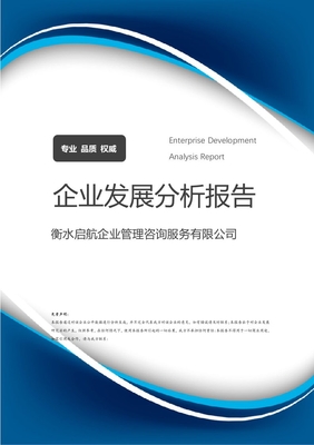 衡水启航企业管理咨询服务介绍企业发展分析报告
